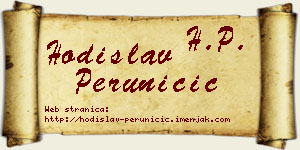 Hodislav Peruničić vizit kartica